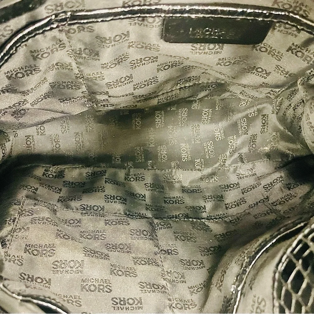 Michael Kors Luxurious Black Croc Embossed Hobo Bag